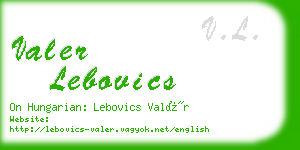 valer lebovics business card